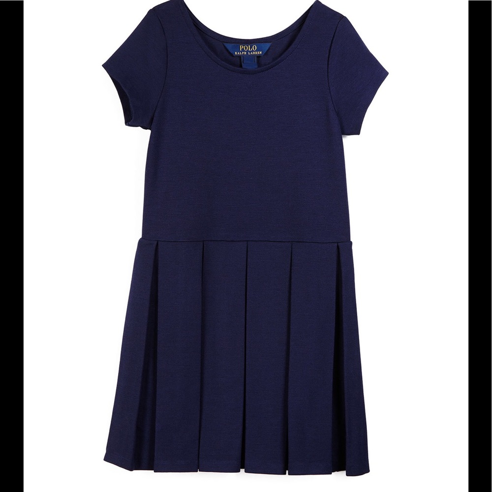 Polo Ralph Lauren Girls Navy Dress, Size M NWT